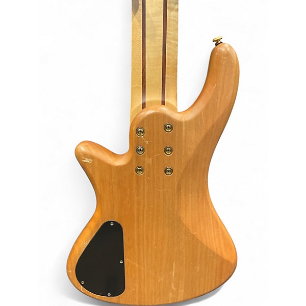 Used Schecter Guitar Research Stiletto Custom 6 String Natural Electric Bass Guitar