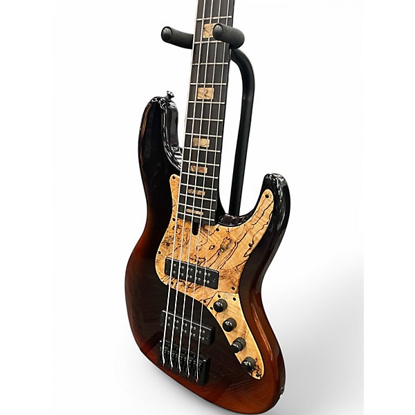 Used Brubaker JXB-USA-5 RUST BURST Electric Bass Guitar