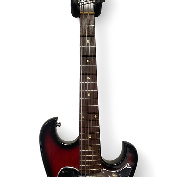 Used Silvertone 60's Teisco Solid Body Red Solid Body Electric Guitar