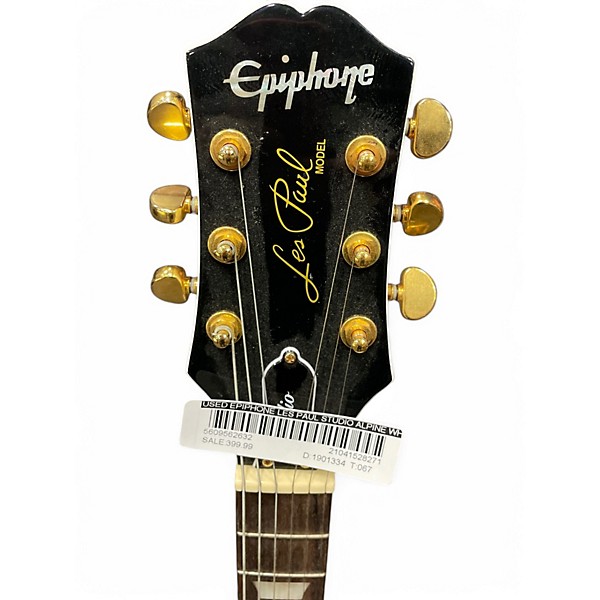 Used Epiphone Les Paul Studio Alpine White Solid Body Electric Guitar