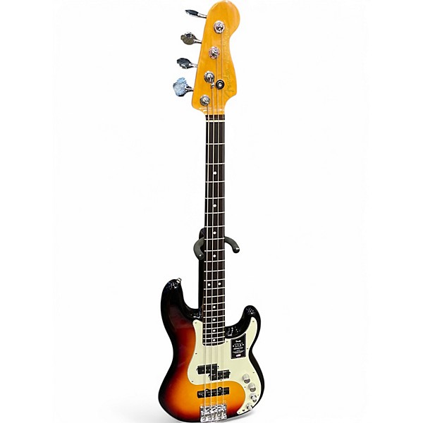 Used Fender American Ultra Precision Bass 2 Color Sunburst Electric Bass Guitar