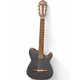 Used Ibanez FRH10N Indigo Blue Metallic Flat Classical Acoustic Electric Guitar