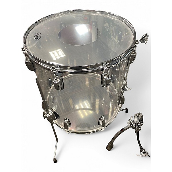Used Ludwig 3 Piece Vistalite Clear Drum Kit