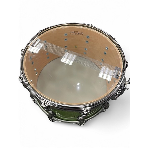 Used Ludwig 8X14 Classic Snare Emerald Green Drum