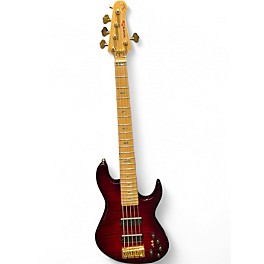 Used Spankj5 CARL S Red Electric Bass Guitar