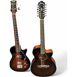 Used Ibanez aeg5012-dvh Dark Violin Sunburst 12 String Acoustic Guitar