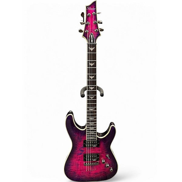 Used Schecter Guitar Research Omen Extreme 6 MAGENTA Solid Body Electric Guitar