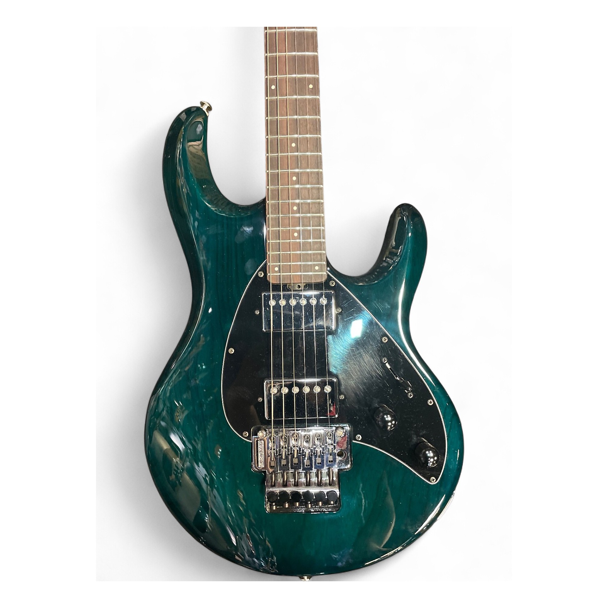 Used Ernie Ball Music Man Silhouette Floyd Rose Green Solid