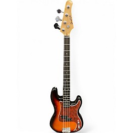 Used Sawtooth P-Bass Style Sunburst Electric Bass Guitar