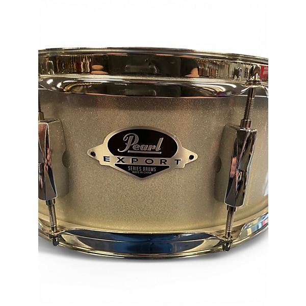 Used Pearl 14in EXPORT SERIES SNARE Silver Sparkle Drum