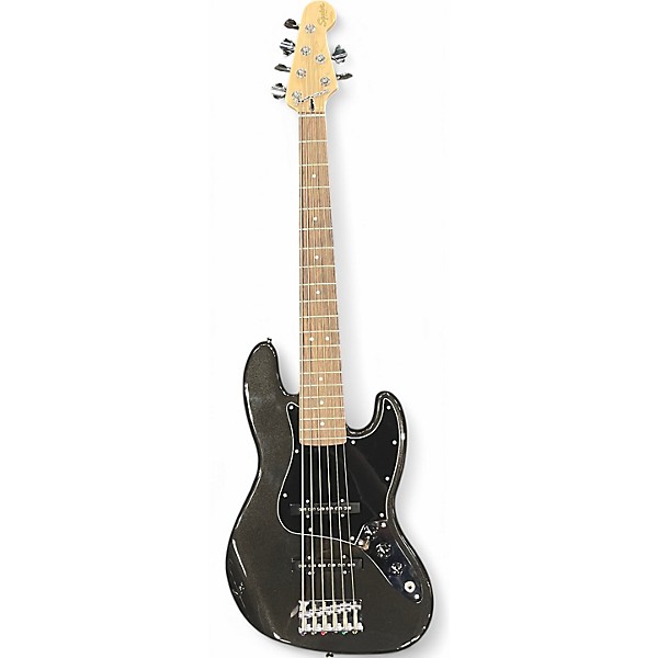 Used Squier AFFINITY JAZZ BASS VI Metallic Black Electric Bass Guitar,Specials : American Fashion Style Bags On Sale