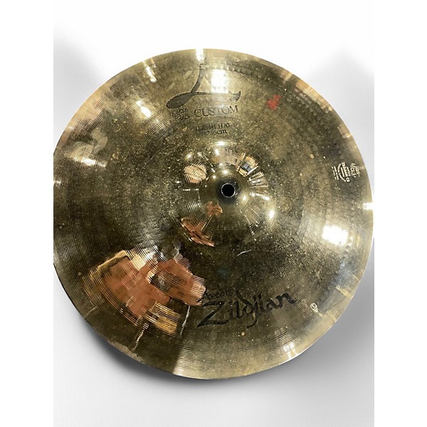 Used Zildjian 14in A Custom Hi Hat Pair Cymbal