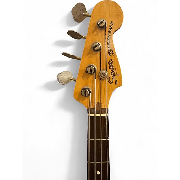 Vintage 1980s Squier PRECISION BASS MIJ 2 Color Sunburst Electric Bass Guitar
