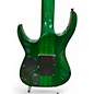 Used Agile Septor 727 Quilted Tribal Green Solid Body Electric Guitar