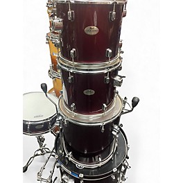 Used 2000s Pearl 5 Piece Forum Maroon Drum Kit