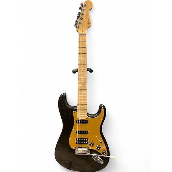 Used 2007 Fender American Deluxe Stratocaster Montego Black Solid Body Electric Guitar