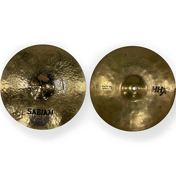 Used SABIAN 14in HHX EVOLUTION HI HAT PAIR Cymbal