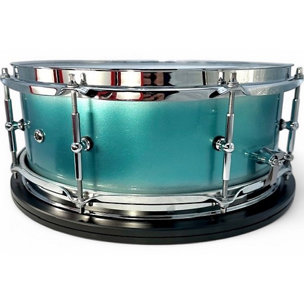 Used 2024 Kings Custom Drums 5.5X14 TEAL & SILVER DUCO TEAL & SILVER DUCO Drum