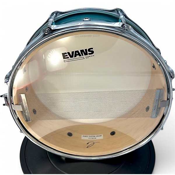 Used 2024 Kings Custom Drums 5.5X14 TEAL & SILVER DUCO TEAL & SILVER DUCO Drum
