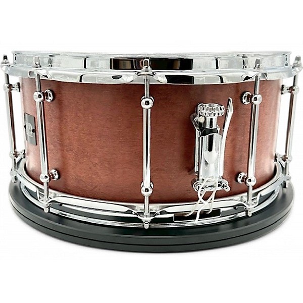 Used 2024 Kings Custom Drums 6.5X14 AFRICAN SAPELE/BIRCH CABERNET STAIN Drum