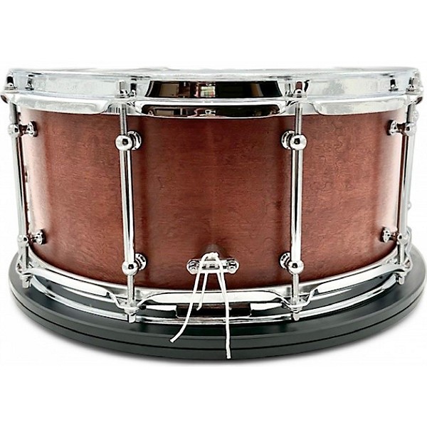 Used 2024 Kings Custom Drums 6.5X14 AFRICAN SAPELE/BIRCH CABERNET STAIN Drum