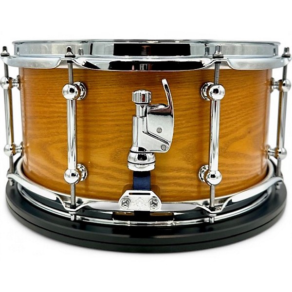 Used 2024 Kings Custom Drums 7X14 SASSAFRAS SEMI SOLID SNARE HONEY AMBER SEMI GLOSS LAQUER Drum