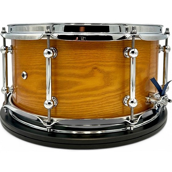Used 2024 Kings Custom Drums 7X14 SASSAFRAS SEMI SOLID SNARE HONEY AMBER SEMI GLOSS LAQUER Drum