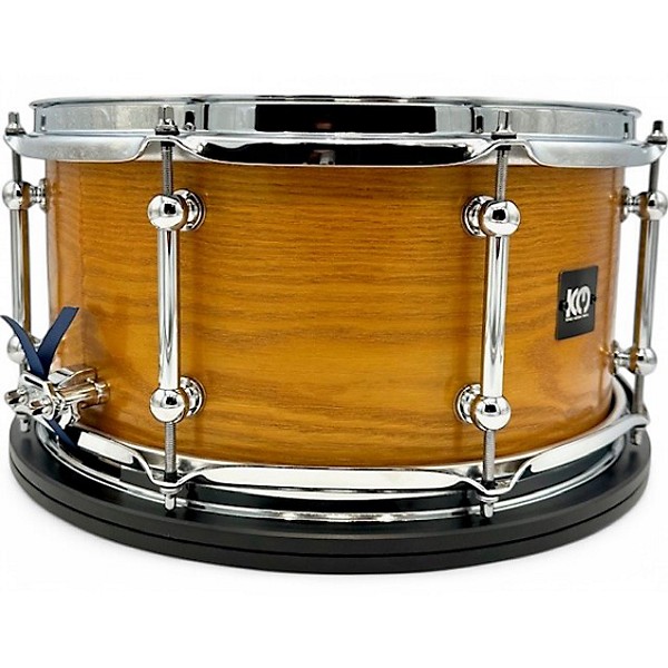 Used 2024 Kings Custom Drums 7X14 SASSAFRAS SEMI SOLID SNARE HONEY AMBER SEMI GLOSS LAQUER Drum