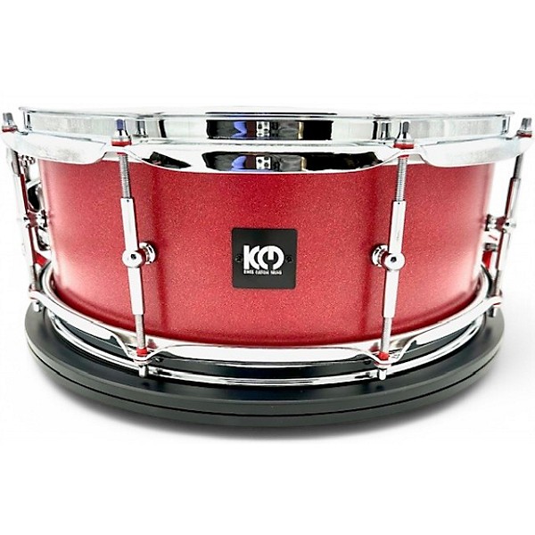 Used 2024 Kings Custom Drums 5.5X14 RED SPARKLE BIRCH RED SPARKLE Drum