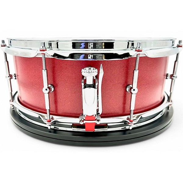 Used 2024 Kings Custom Drums 5.5X14 RED SPARKLE BIRCH RED SPARKLE Drum