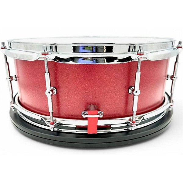 Used 2024 Kings Custom Drums 5.5X14 RED SPARKLE BIRCH RED SPARKLE Drum