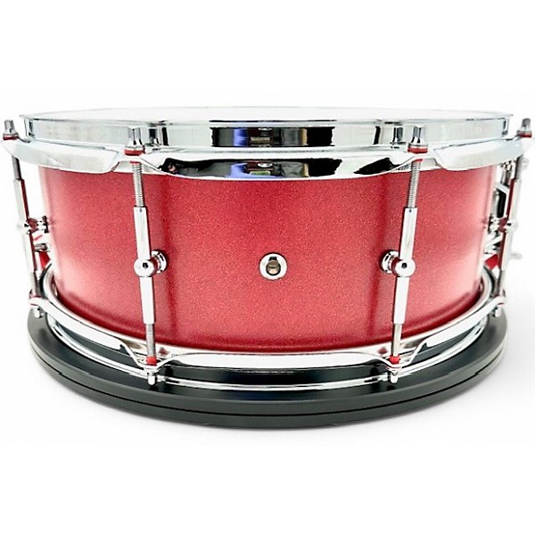 Used 2024 Kings Custom Drums 5.5X14 RED SPARKLE BIRCH RED SPARKLE Drum
