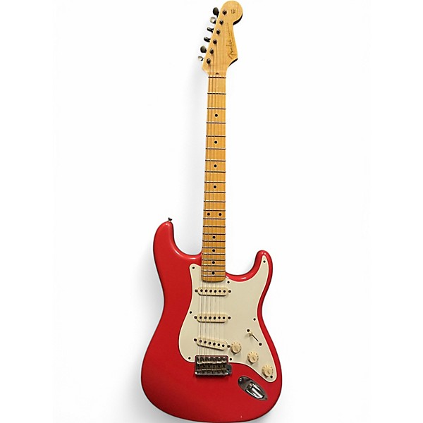 Used Fender 50s Duo Tone Strat Relic Fiesta Red Solid Body Electric Guitar