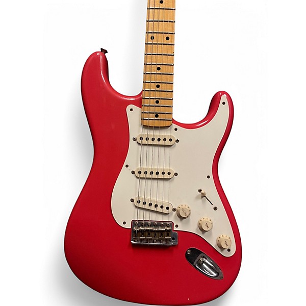 Used Fender 50s Duo Tone Strat Relic Fiesta Red Solid Body Electric Guitar