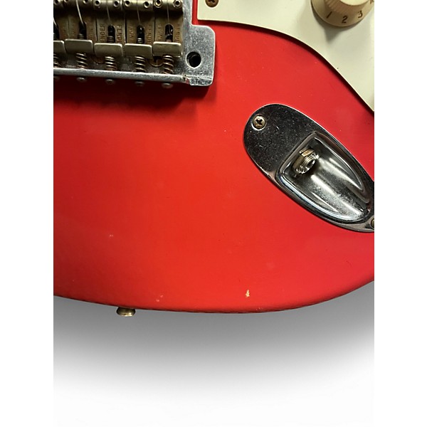 Used Fender 50s Duo Tone Strat Relic Fiesta Red Solid Body Electric Guitar