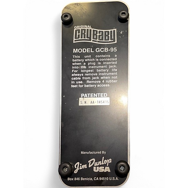 Used Dunlop GCB95 Original Crybaby Wah Effect Pedal