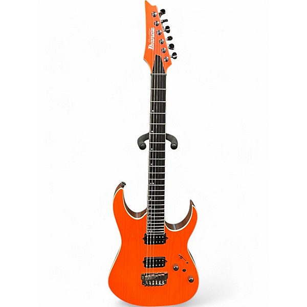 Used Ibanez Prestige RGR5221 Orange Solid Body Electric Guitar