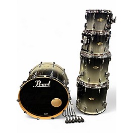 Used Pearl 5 Piece Masters SST All Maple Shell Black Sparkle Fade Drum Kit