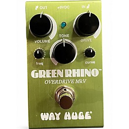Used Way Huge Electronics WHE202 Green Rhino Overdrive Effect Pedal