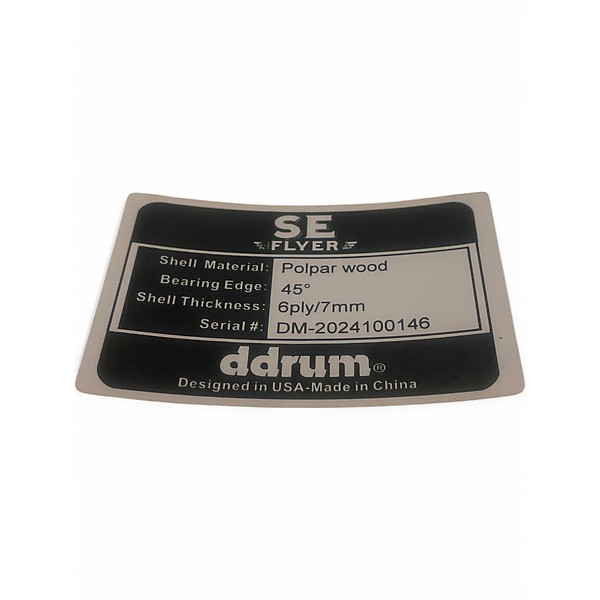 Used 2024 ddrum 13in Se Flyer White Pearl Drum
