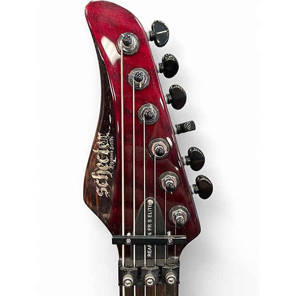 Used Schecter Guitar Research REAPER 6 FR S ELITE Crimson Red Trans Solid Body Electric Guitar