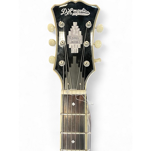 Used D'Angelico Excel Mini DC Tour Tailpiece Slate Blue Hollow Body Electric Guitar
