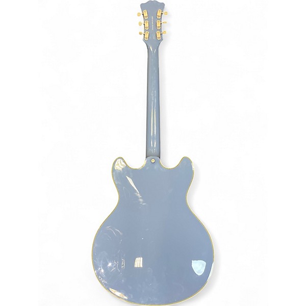 Used D'Angelico Excel Mini DC Tour Tailpiece Slate Blue Hollow Body Electric Guitar