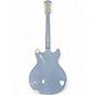 Used D'Angelico Excel Mini DC Tour Tailpiece Slate Blue Hollow Body Electric Guitar
