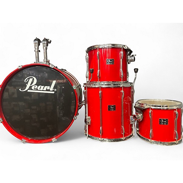 Used Pearl 4 Piece EXPORT Red Drum Kit,New Products : American Fashion Style Bags On Sale