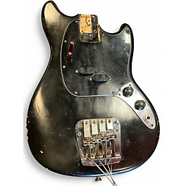 Vintage 1967 Fender Mustang Bass Vintage Ebony over Olympic White Electric Bass Guitar