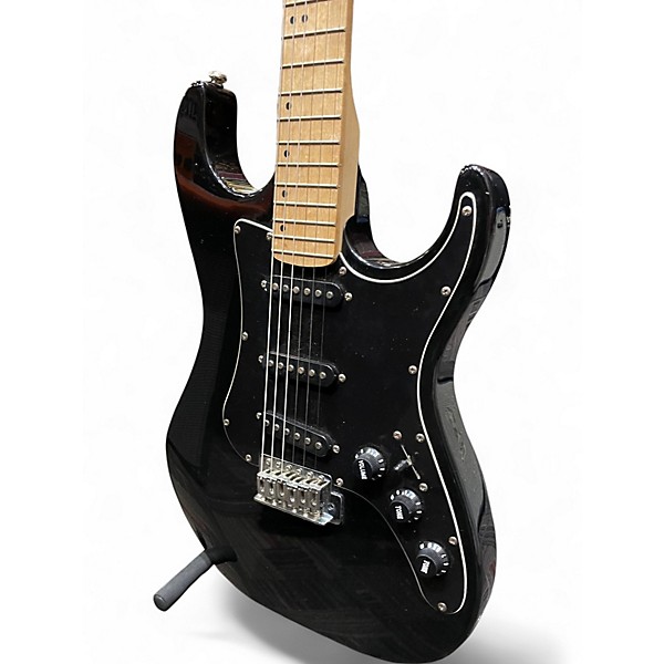 Used George Washburn Limited Strat Black Solid Body Electric Guitar