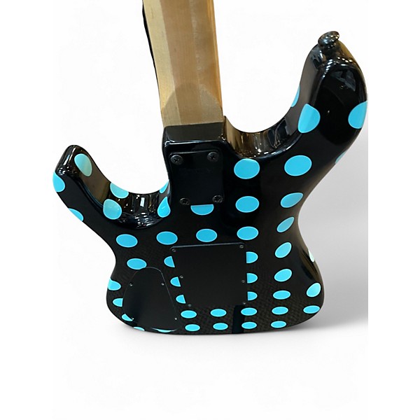 Used Kramer NIGHTSWAN BLACK AND BLUE POLKA DOT Solid Body Electric Guitar