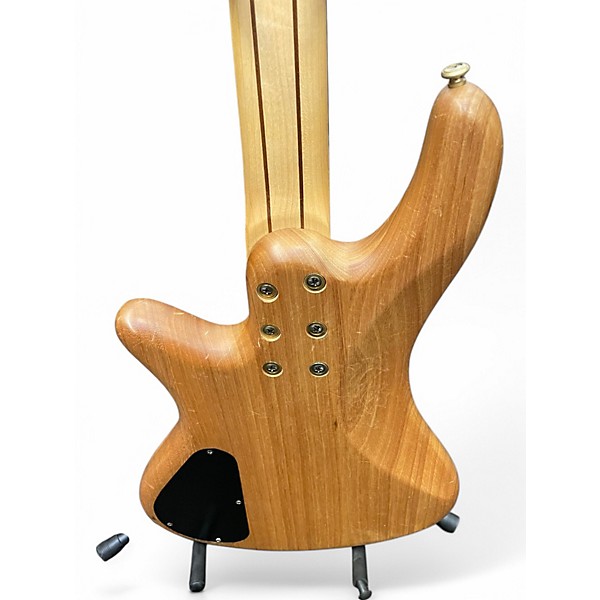 Used Schecter Guitar Research Stiletto Custom 4 String Natural Electric Bass Guitar