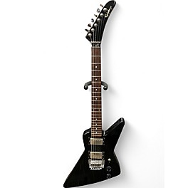 Vintage 1980s Epiphone Explorer Black Solid Body Electric Guitar